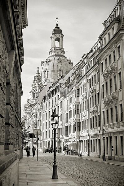 Old town of Dresden with Frauenkirche by Heiko Kueverling