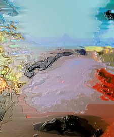 Squatting stone view [original 60 cm x 50 cm] by Anna Kasten