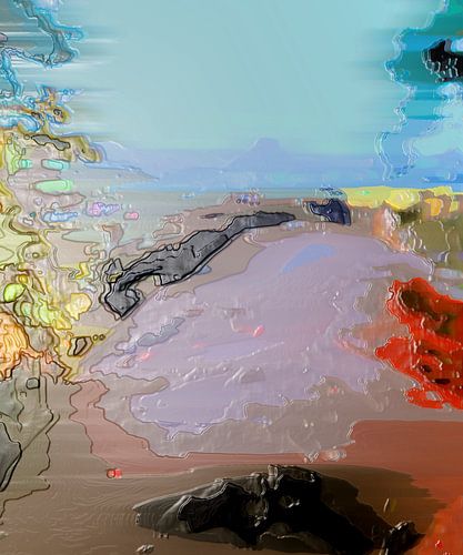 Squatting stone view [original 60 cm x 50 cm]