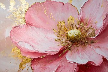 Elegante bloem in roze goud van Art & Soul Creations