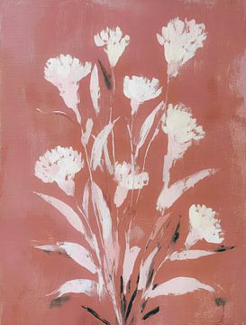 Zachte Bloei – Moderne Bloemenstudie in Roze Tinten van But First Framing