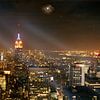 Empire State Building bij nacht - New York City van David Berkhoff