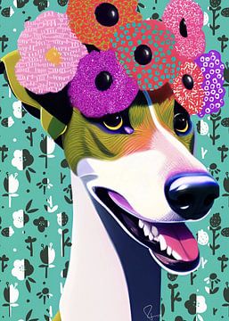 Prachtige Greyhound van Ruth Day