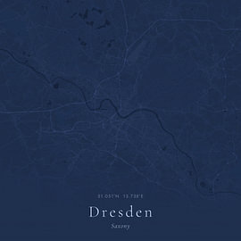 Vintage map of Dresden, Germany by Prints of Place