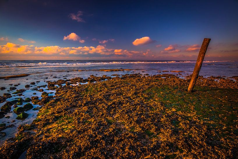 Sea pier with pole by peterheinspictures