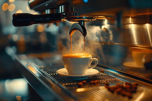 kop koffie of cappuccino drinken