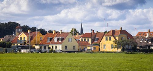 Kleurrijke huizen in Dragor, Denemarken