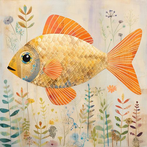 Goldfisch-Malerei von Wunderbare Kunst