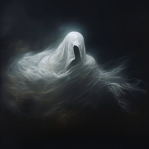 Spook of geest in abstracte look