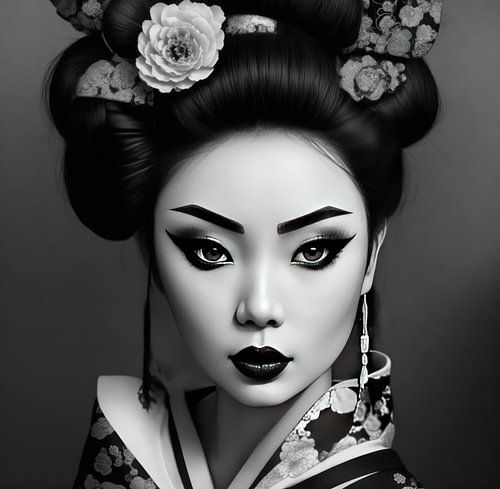 Sensual portrait of a Geisha