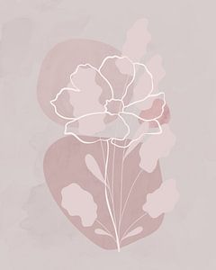 Minimalistische Illustration einer Blume von Tanja Udelhofen