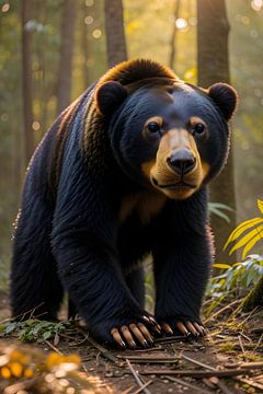 Sun bear sunrise atmosphere by Ayyen Khusna