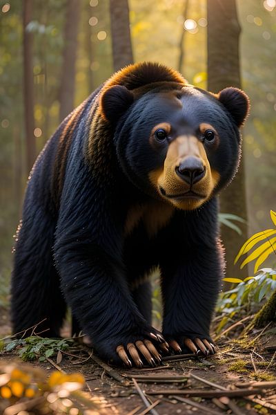 Sun bear sunrise atmosphere by Ayyen Khusna