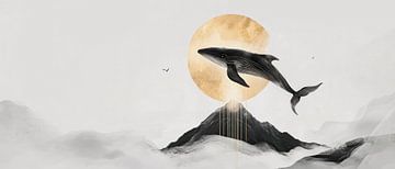 Walflog über Berge – Fantastische Landschaft von Poster Art Shop