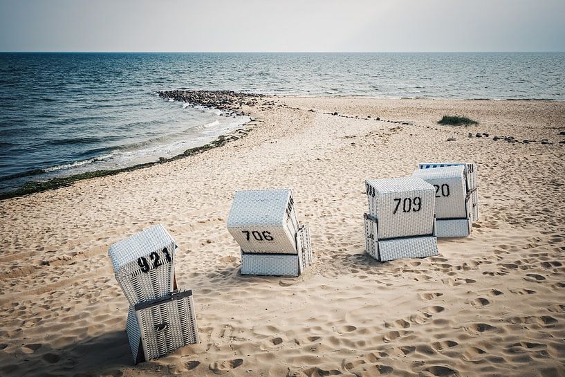 Lijst op Sylt - Noordzee en strandstoelen van Alexander Voss