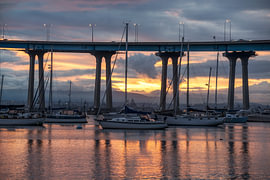 Beneath the Span - Coronado Bridge Sunrise by Joseph S Giacalone Photography