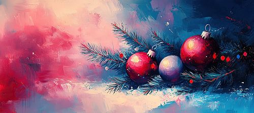 Festive Christmas baubles