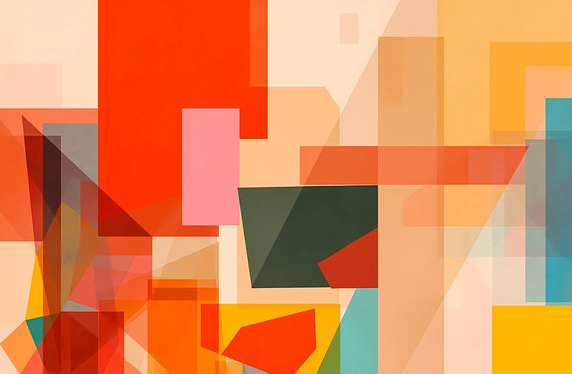 Dynamische kleurencompositie 2 van Georgia Chagas
