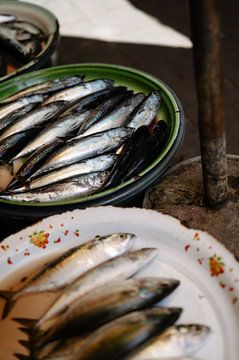 Pure vis van de lokale markt in Bali van Kíen Merk