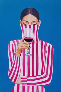 Rosa gestreifter Wein