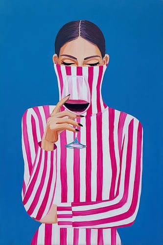 Pink Striped Wine