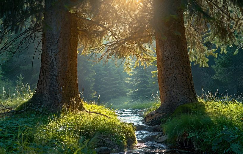 Erfrischender Sommerwald in Deutschland von fernlichtsicht