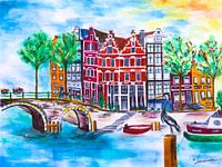 Langs de Amsterdamse grachten vol van kleur