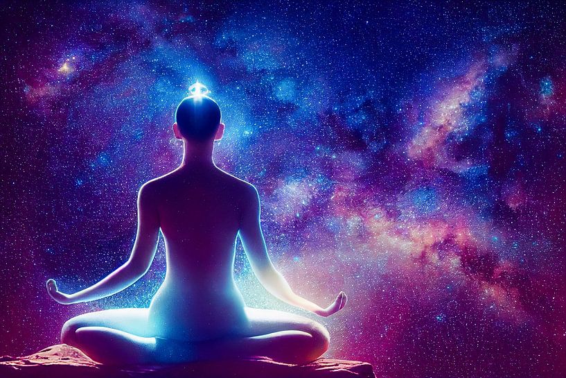 Yoga-Meditation Hintergrund, Illustration von Animaflora PicsStock