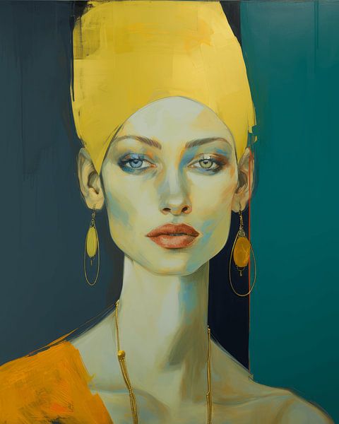 Modern contemporary art portrait by Carla Van Iersel