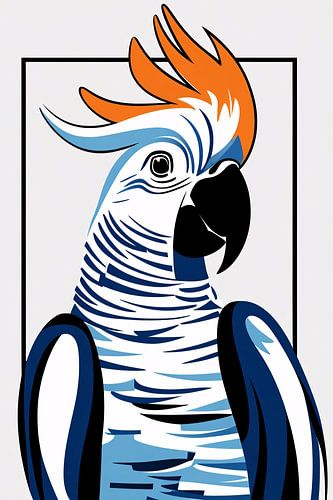 Kaketoe digitale kunst met kleur