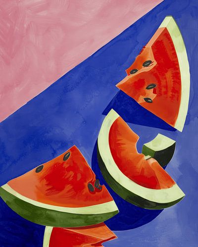 Pastèque, illustration fraîche