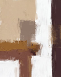 Abstrakte Pinselstriche in erdigen Farbtönen von Your unique art