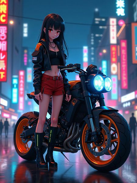 Une ville cyberpunk la nuit par hisam colours