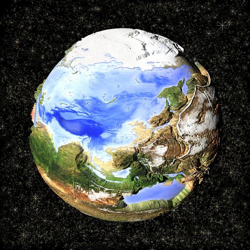 The Inverted World, Cartoon - Asia and Australia by Frans Blok - photos, art and other wall decoration