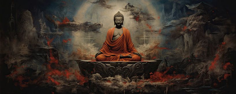 Buddha | Orange Rouge par La collection ARTEO