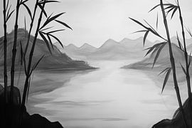 Nature morte d'un paysage asiatique sur Poster Art Shop