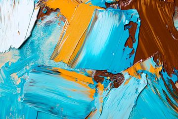 Kleurrijke acrylverf op canvas