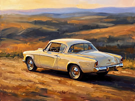 Studebaker Starliner tijdens het gouden uur van Jan Keteleer