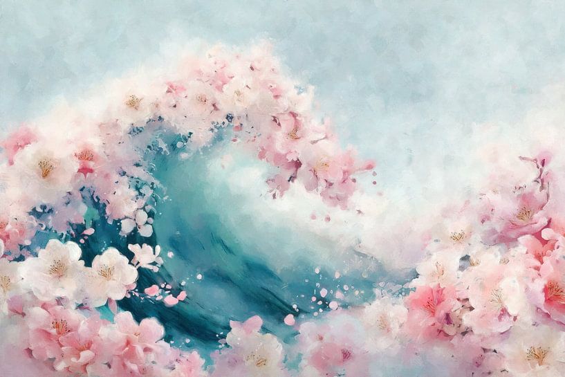 Blossom Wave of Spring | Sérénité bleu pastel par Whale & Sons