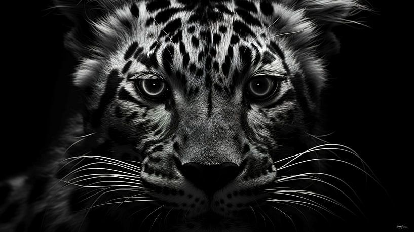 Wildtiere in Schwarz und Weiß von Gelissen Artworks