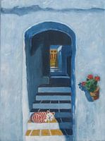 Archway with cat.
