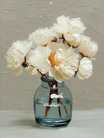 White Peonies by Cats & Dotz