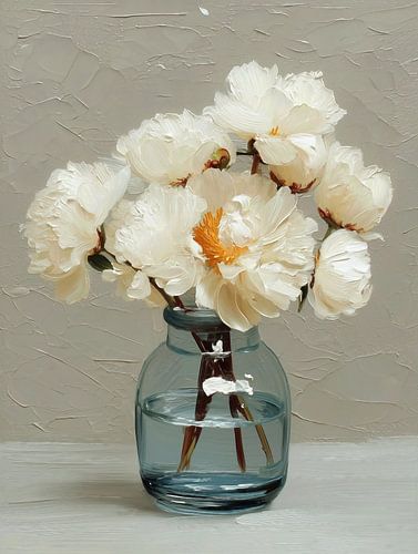 Witte pioenrozen