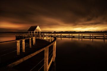 Ambiance du soir au bord du lac sur Steffen Henze