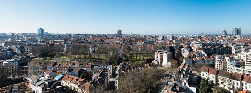 Vue en plongée de la ligne d'horizon de Bruxelles par Werner Lerooy