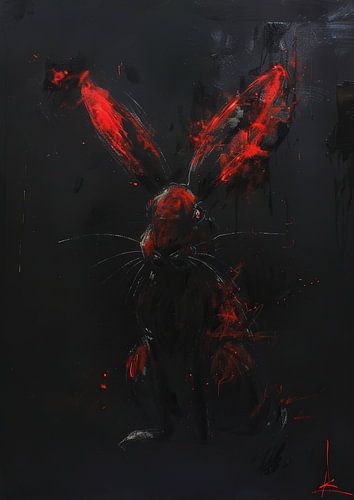 Peinture Lapin Abstrait