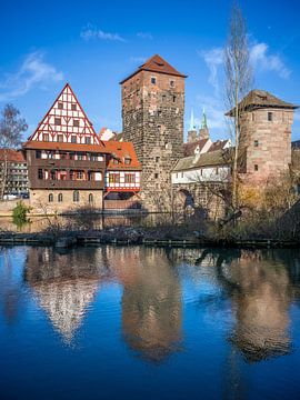Nürnberg - Henkerbrücke, Wasserturm und Weinstadel von t.ART