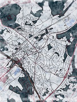 Kaart van Waver in de stijl 'White Winter' van Maporia