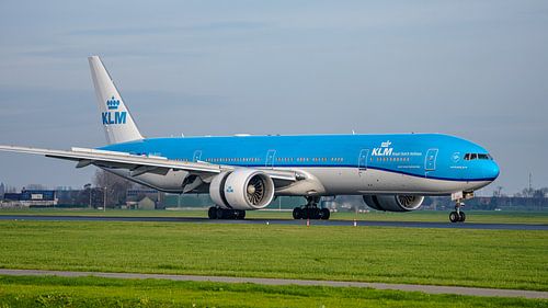 KLM Boeing 777-300 passagiersvliegtuig.