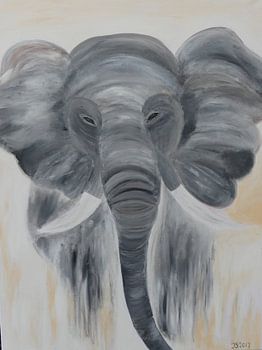  olifant canvas acryl